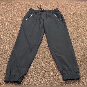 EUC Calvin Klein Women’s S Black pant bottom loose fit silver logo cute casual